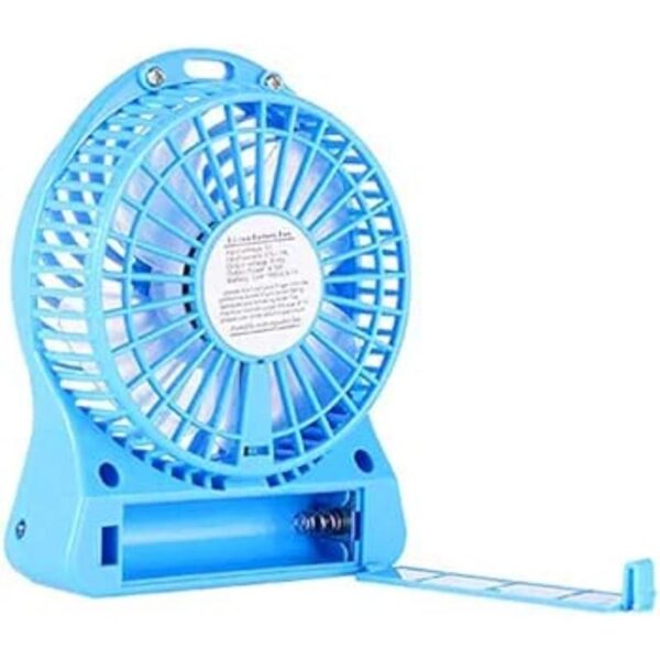 Portable Mini USB Fan Rechargeable Battery | 3-Level Speed Adjustable Electric Cooling Desktop Fan (Random Colors) - Image 6