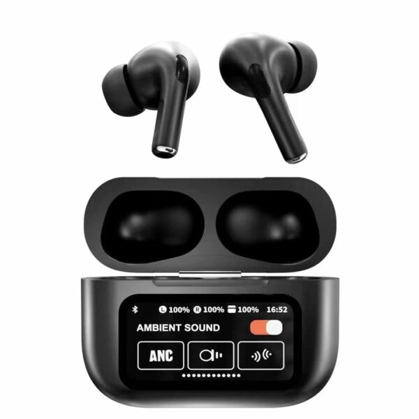 A9 Pro Earbuds ANC/ENC Touch Screen Display Noise Reduction Wireless Earbuds For Android & iOS | A9 Pro | A9 Pro Apple Airpods ANC/ENC Zhongkelqnxun Touch Control Bt 5.4 Earbuds - Image 4