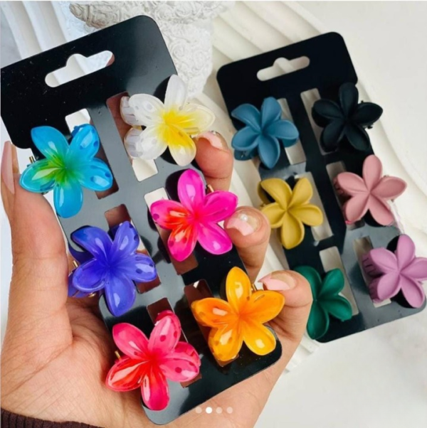 Pack Off 06 Mini Sunflower Fashion Girl Hair Clip | Hair Clip For Women | Best Quality Hair Clip ( Random Color ) - Image 4