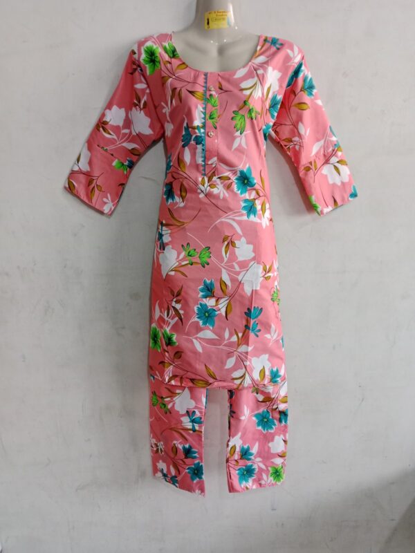 Women's Floral Printed Two-Piece Stitched Suit – Kurta and Pajama Set | Comfortable & Stylish Casual Wear - Image 7