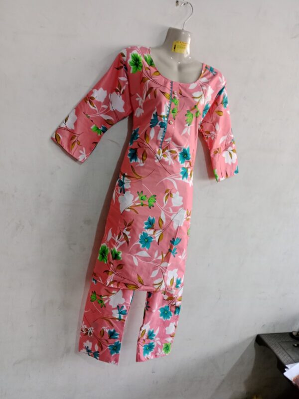 Women's Floral Printed Two-Piece Stitched Suit – Kurta and Pajama Set | Comfortable & Stylish Casual Wear - Image 6