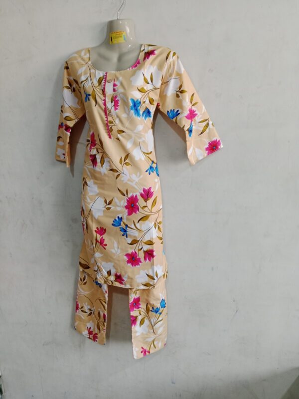 Women's Floral Printed Two-Piece Stitched Suit – Kurta and Pajama Set | Comfortable & Stylish Casual Wear - Image 11