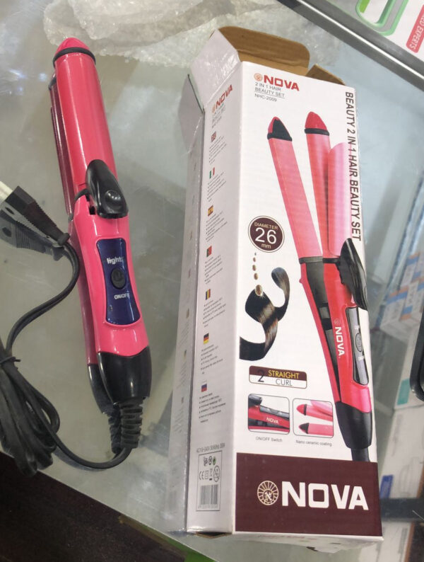 2 in 1 Nova Hair Straightener and Curler Hair Straightener + Curler Versatile Styling Tool for Straightening and Curling Hair - Image 3