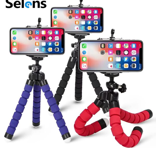 Adjustable Octopus mobile tripod plus holder Mobile Tripod Stand Flexible Tripod Stand With Mobile Holder (random color) - Image 2