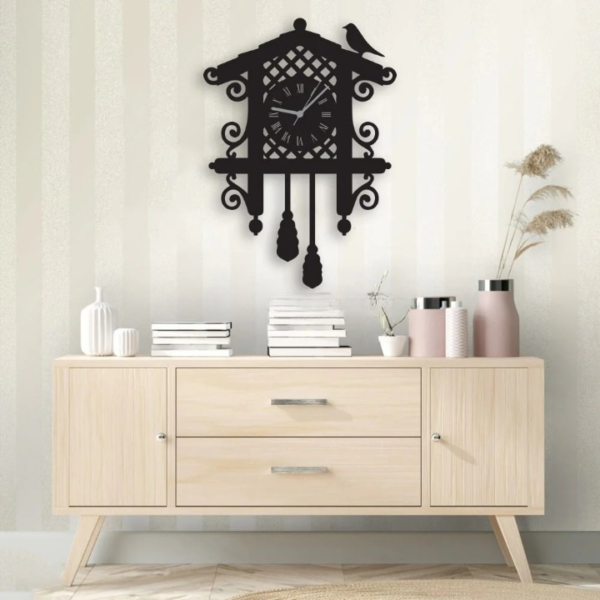 Bird Cage 3D Wooden wall clock Decoration Items for Wall