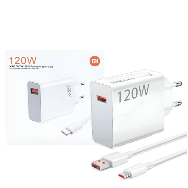 Xiaomi 120w Eu Plug Qc3.0 Fast Quick Wall Charger With Cable - Image 3