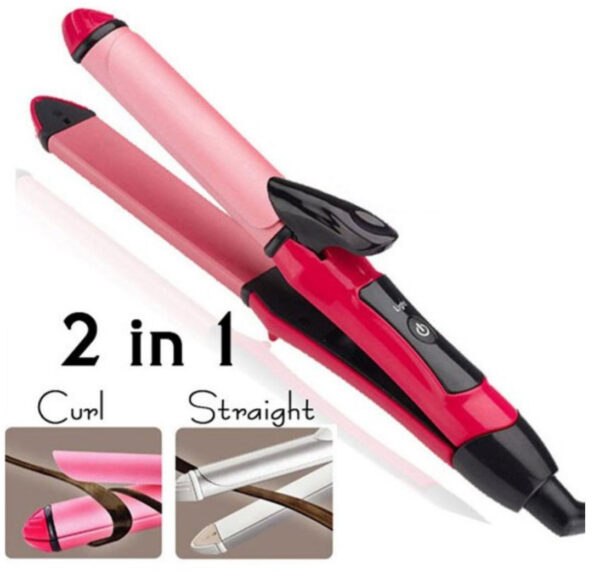 2 in 1 Nova Hair Straightener and Curler Hair Straightener + Curler Versatile Styling Tool for Straightening and Curling Hair