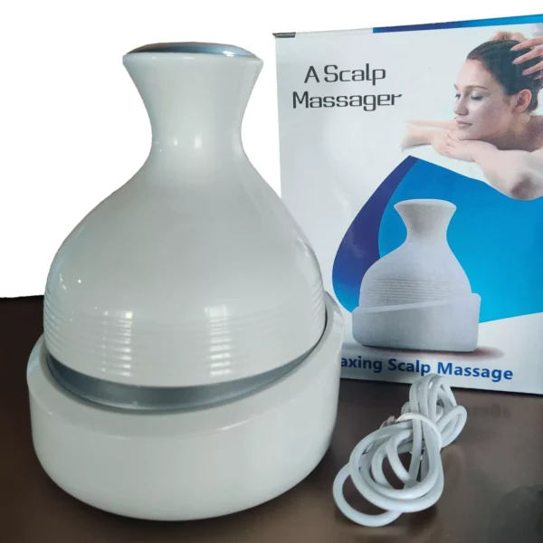 Scalp Massager, Electric Meridian Massage with 4 Moveable Massage Cluster, Rechargeable Portable Washable Head Massager to Relieve Fatigue and Hair Loss ( Random Color ) - Image 2