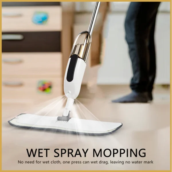 Microfiber Water Spray Mop For House Cleaning Microfiber Spray Mop for Wet and Dry Floor Cleaning, Home Dust, Dirt Cleaner Lightweight 360 Degree Spin Microfiber Mop