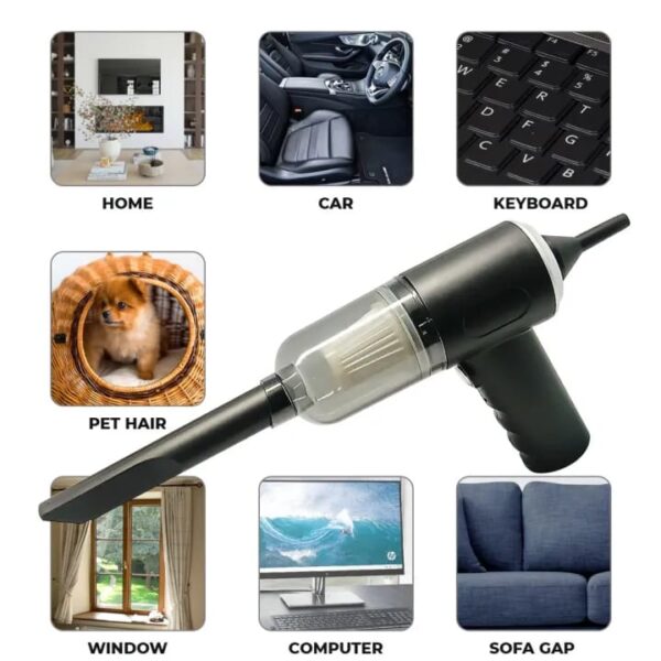 3 in 1 AS-228 Mini USB Rechargeable Vacuum Cleaner for Home and Office Use - Image 2