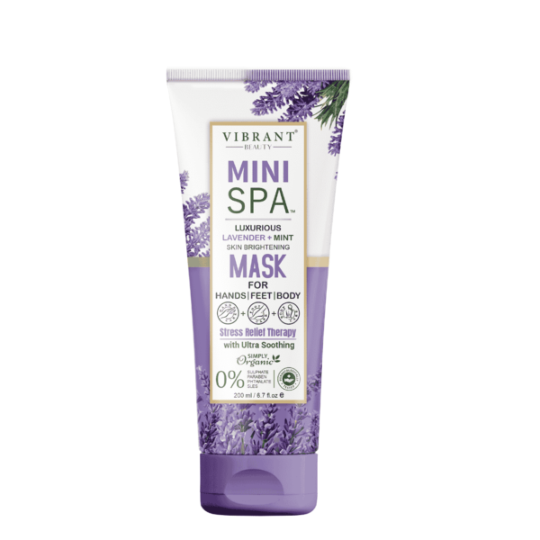 Vibrant Beauty Mini Spa Mask Lavender + Mint Ultra Soothing Mask for Hands | Feet & Body (200ml) - Image 2