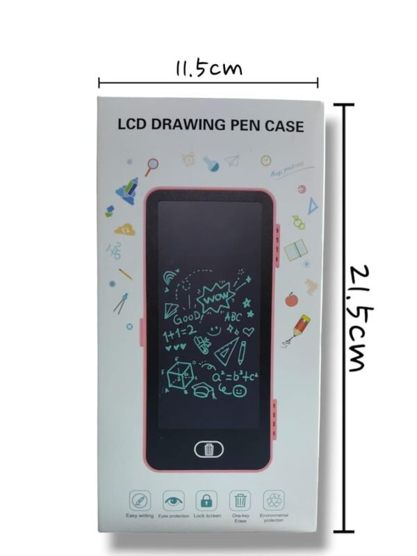 LCD Drawing Pen Case Easy Writing with Eye Protection, Lock Screen, Large Space LCD Drawing Pen Case-One Key Erase (Random Color) - Image 2