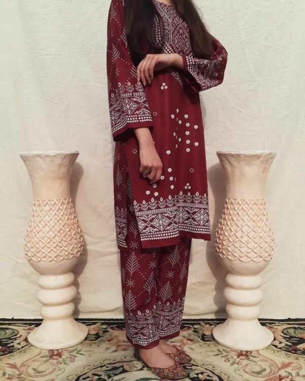 chunri print 2pc stitched suit Printed Dress shirt and trouser - Image 27