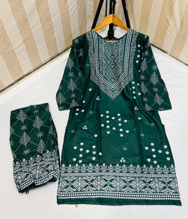 chunri print 2pc stitched suit Printed Dress shirt and trouser - Image 26