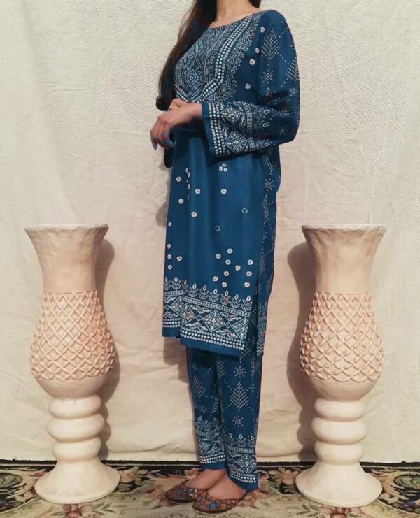 chunri print 2pc stitched suit Printed Dress shirt and trouser - Image 23