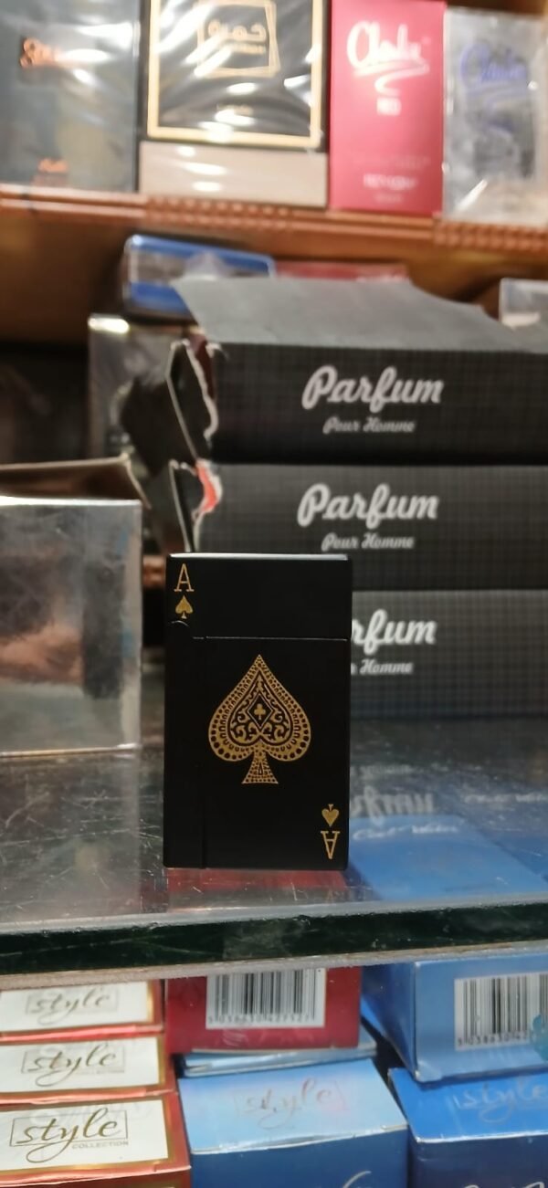 Jet Torch Playing Card Lighter, Green Flame Ace Card Lighter Windproof Refillable Lighter Playing Cards Cool Design (Metal Body) random color - Image 3